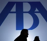 Delegates look on as U.S. Supreme Court justice Ruth Bader Ginsburg speaks during the American Bar Association (ABA) House of Delegates meeting August 9, 2010 in San Francisco, California.