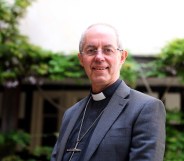 The Archbishop of Canterbury Justin Welby at St George's Chapel, Windsor, ahead of the royal wedding of Prince Harry and Meghan Markle on May 18, 2018 in Windsor, England.