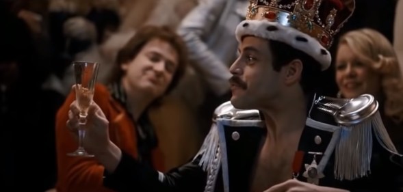 Rami Malek as Freddie Mercury in Bohemian Rhapsody