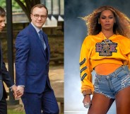 Pete Buttigieg, Chasten Buttigieg, and Beyoncé.