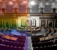 The US House of Representatives chamber is seen in Washington, DC.