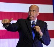 US Senator Cory Booker (D-NJ) speaks at his 'Conversation with Cory' campaign event at the Nevada Partners Event Center on February 24, 2019 in North Las Vegas, Nevada.