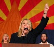 Republican Debbie Lesko celebrates her victory during an election night event for Arizona GOP candidates on November 6, 2018 in Scottsdale, Arizona.