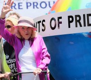 Edith Windsor attends the New York City Gay Pride 2017 march on June 25, 2017 in New York City.