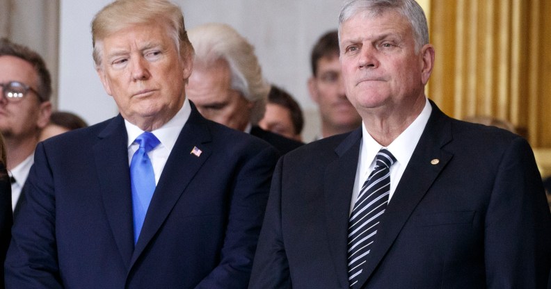 President Donald Trump with Franklin Graham