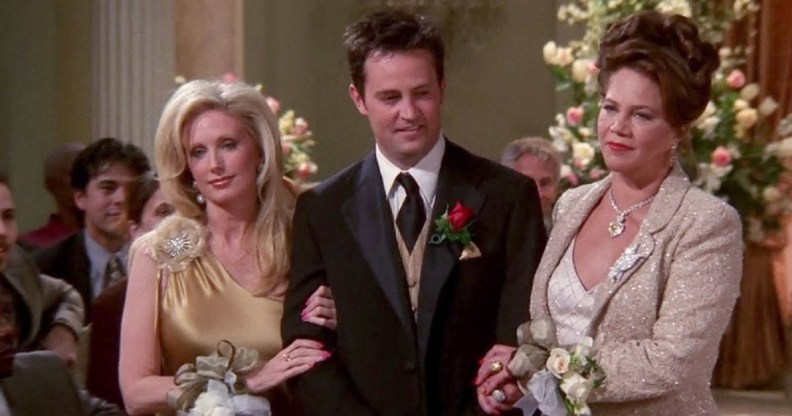 Chandler Bing (Matthew Perry) with Helena (Kathleen Turner)