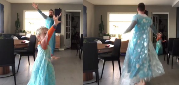 Ørjan Burøe dances to Frozen track "Let It Go" with son Dexter in the viral video