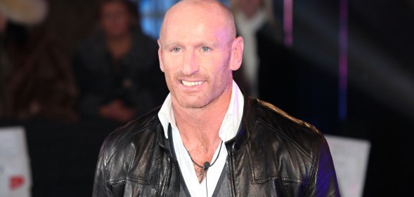 Rugby player Gareth Thomas, who opted for restoratvie justice agyer enters the Celebrity Big Brother House