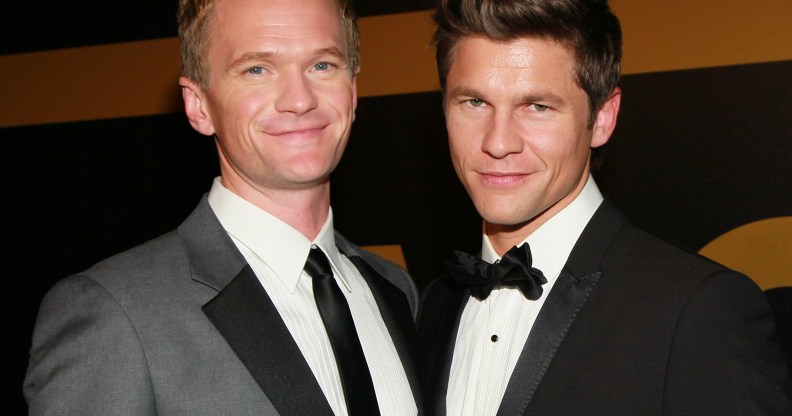 Actors Neil Patrick Harris (L) and David Burtka