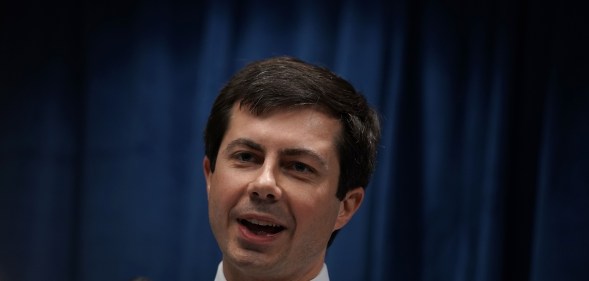 Mayor of South Bend, Indiana, Pete Buttigeig speaks during a news conference January 23, 2019 in Washington, DC.