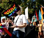 Festivities during Pride Weekend in Auckland, where gay journalist Aziz Al-Sa'afin was beaten by unidentified attackers.