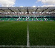 inside the Polish Army Stadium before the Ekstraklasa match between Legia Warsaw and WKS Slask Wroclawon at the Polish Army Stadium on August 21, 2011 in Warsaw, Poland.