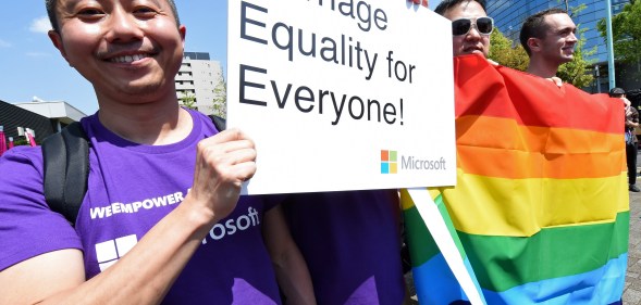 Pride participants in Tokyo, Japan, call for same-sex marriage