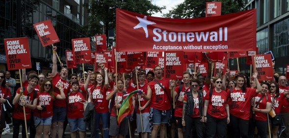 Stonewall members have been backing trans rights as part of LGBT rights.