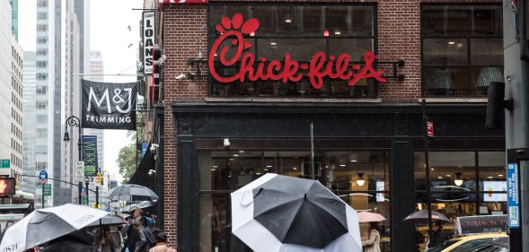 Chick-Fil-A opened in Manhattan in 2015, but Rider University does not want the fast food restaurant on its campus, causing a dean to resign.