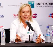 Photo of Martina Navratilova, who wrote a column for the Sunday Times Athelte Ally condemned as "transphobic."