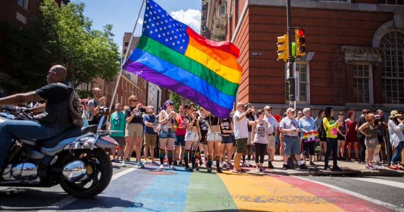 Participants of the 2016 Pride Parade march through Philadelphia's so-called gayborhood, one of the most well known gay and lesbian spaces in the city.