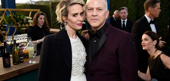 Actress Sarah Paulson (L) and producer Ryan Murphy attend The 22nd Annual Critics' Choice Awards at Barker Hangar on December 11, 2016 in Santa Monica, California.