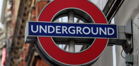 The London Underground logo. Three men were caught having gay sex on the London Underground