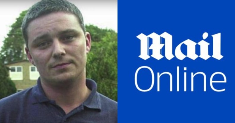 A picture of Ian Huntley and the MailOnline logo