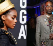 Janelle Monae and Billy Porter at the Golden Globes