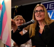 Jennifer Wexton speaks to supporters after winning the Virginia-10 district congressional election