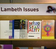 Books for sale are displayed at the Lambeth Conference on July 21, 2008 in Canterbury, England.