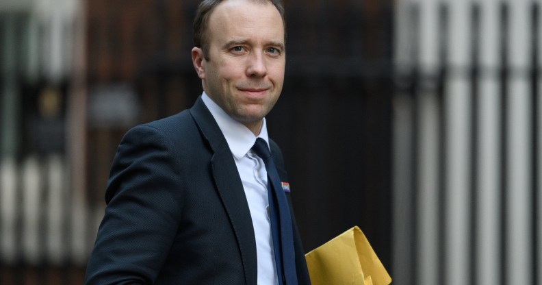 health secretary Matt Hancock, who pledged to ensure there is a "specific focus" on LGBT+ mental health as the UK marks Time to Talk Day