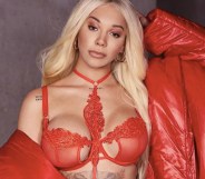 Transgender model Munroe Bergdorf modelling her new lingerie.