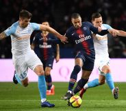 Players from French football teams Paris Saint-Germain and Olympique de Marseille