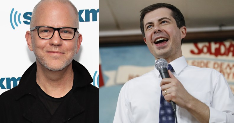 American Horror Story creator Ryan Murphy with Presidential hopeful Pete Buttigieg