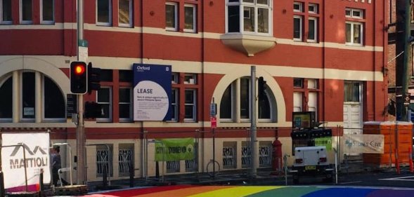 A photo of Sydney's new rainbow crossing