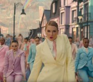 Taylor Swift in the music video for track "ME!"