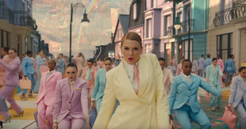 Taylor Swift in the music video for track "ME!"