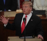 President Donald Trump delivers the State of the Union address in the chamber of the U.S. House of Representatives at the U.S. Capitol Building on February 5, 2019 in Washington, DC.