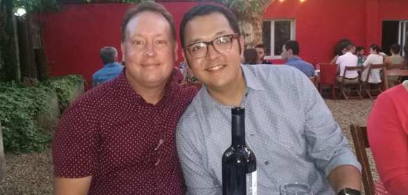 Gay couple aaron lucero and jeff cannon got engaged in June.