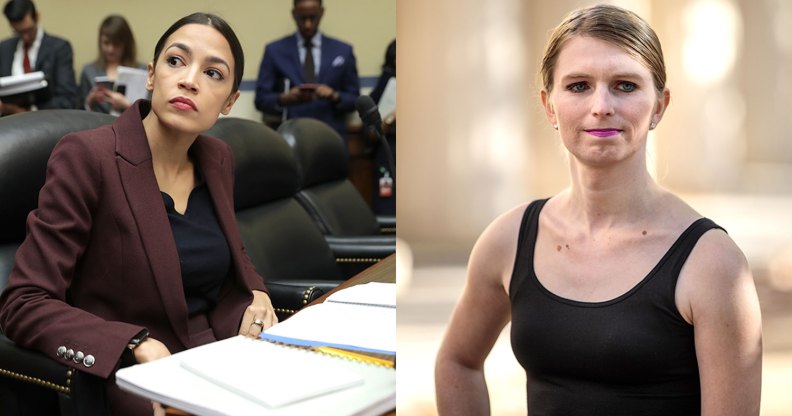 Alexandria Ocasio-Cortez and Chelsea Manning