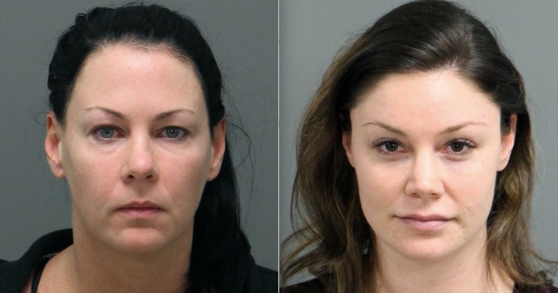 The two women were detained for assaulting a trans woman in a bathroom in North Carolina bar.