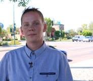 Former Chili's employee Meagan Hunter stands near the restaurant