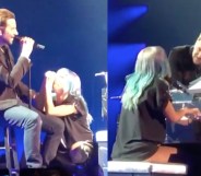 Lady Gaga and Bradley Cooper Duet Shallow live for the first time.