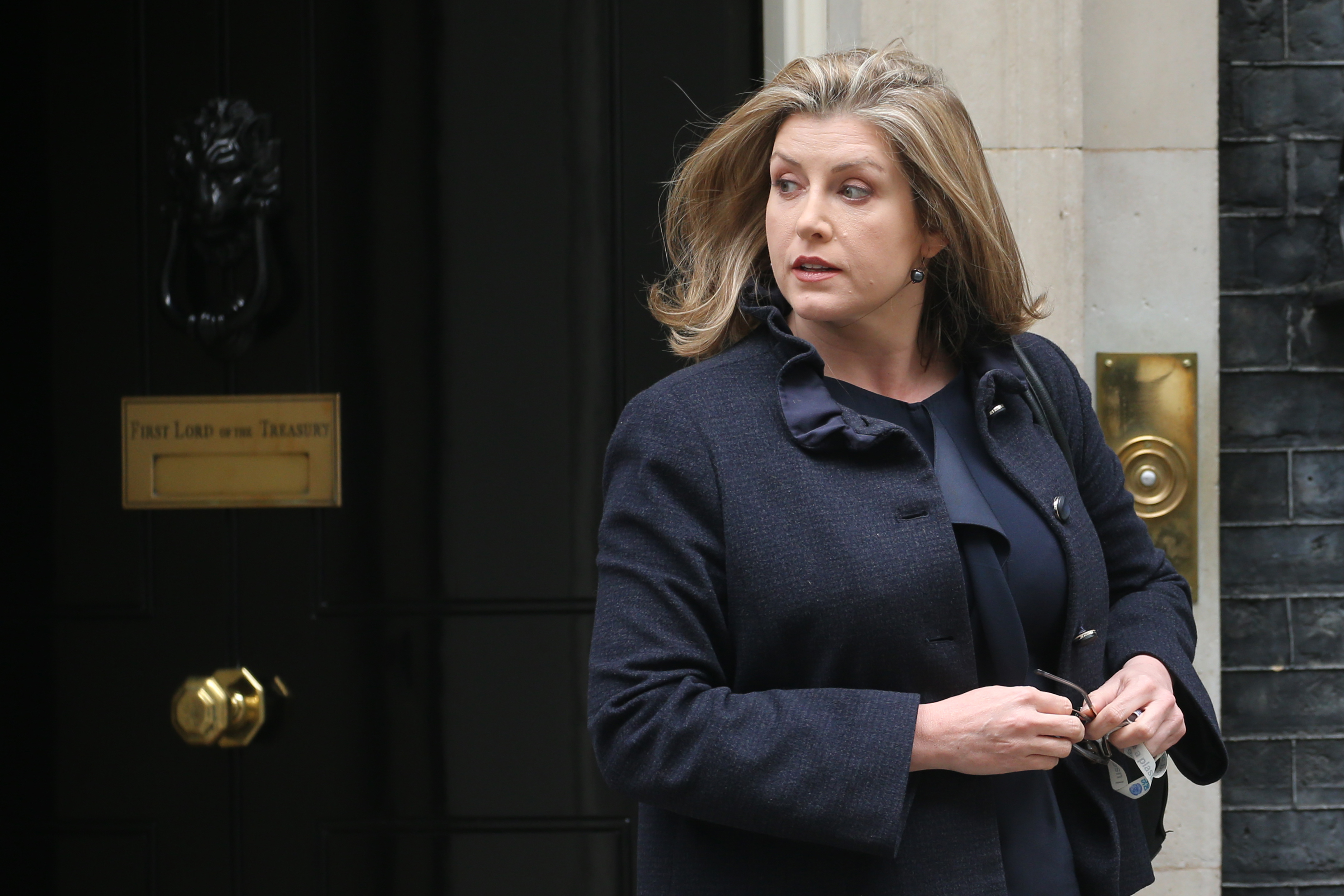 Britain's International Development Secretary and Minister for Women and Equalities Penny Mordaunt leaves 10 Downing Street after attending a Cabinet meeting in London on April 23, 2019.