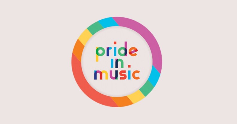 The logo of Pride in Music in its Facebook photo