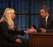 Seth Meyers interviews Meghan McCain on his show, an exchange that prompted her husband to attack him in a series of tweets.