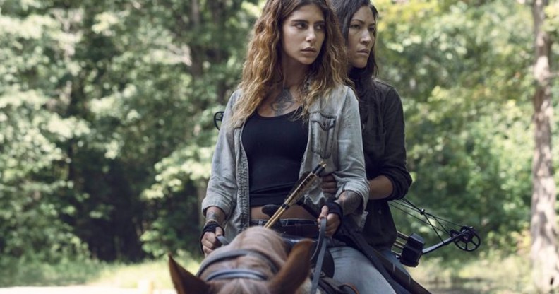 Lesbian couple Magna and Yumiko on AMC's The Walking Dead