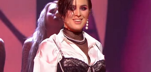 Ukrainian singer Maruv competes in her country's Eurovision Song Contest selection show