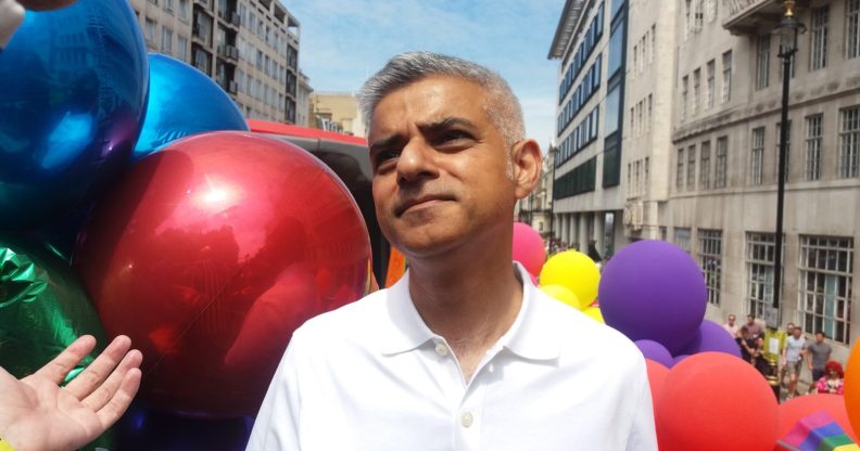 Mayor of London Sadiq Khan at Pride 2017