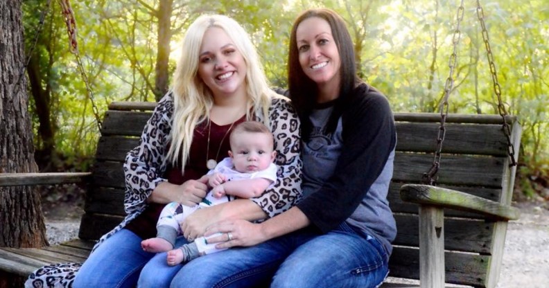 LGBT+ science made it possible for these two married women to be pregnant with the same baby.