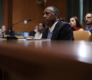 Housing and Urban Development Secretary Ben Carson testifies on Capitol Hill in Washington, DC.