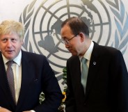 British Foreign Secretary Boris Johnson Meets With United Nations Secretary-General Ban Ki-Moon