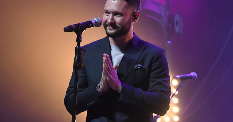 Calum Scott performs at an LGBT+ event